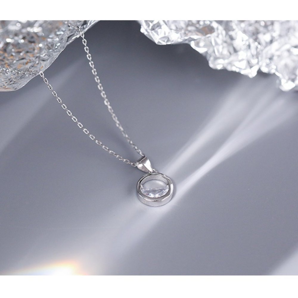 NEW 925 Sterling Silver Diamond Waterdrop Necklace - Picture 6 of 8